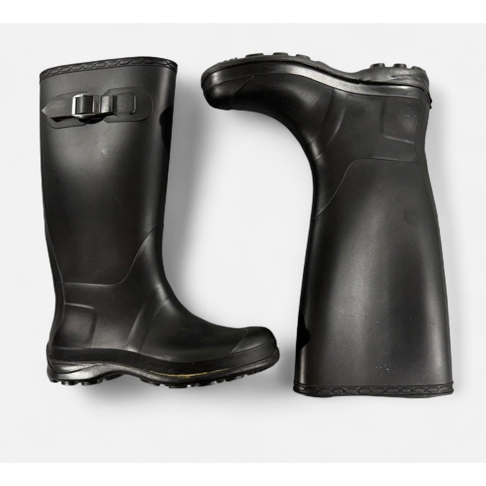 Kamik Jennifer Black Matte Tall Rain Boots Waterproof Rubber Size 7
